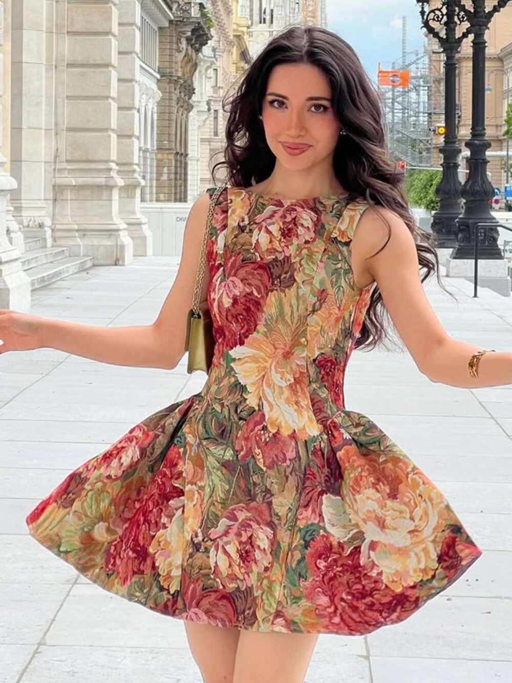 MICAS Jacquard Ruched Sleeveless Mini Dress NWT Size S